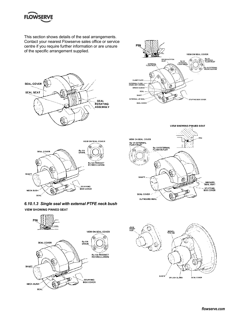 10 sealing arrangements | Flowserve WPG IDP User Manual | Page 24 / 40