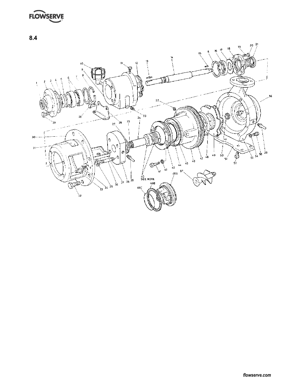 4 cph sectional drawing | Flowserve WPG IDP User Manual | Page 34 / 40