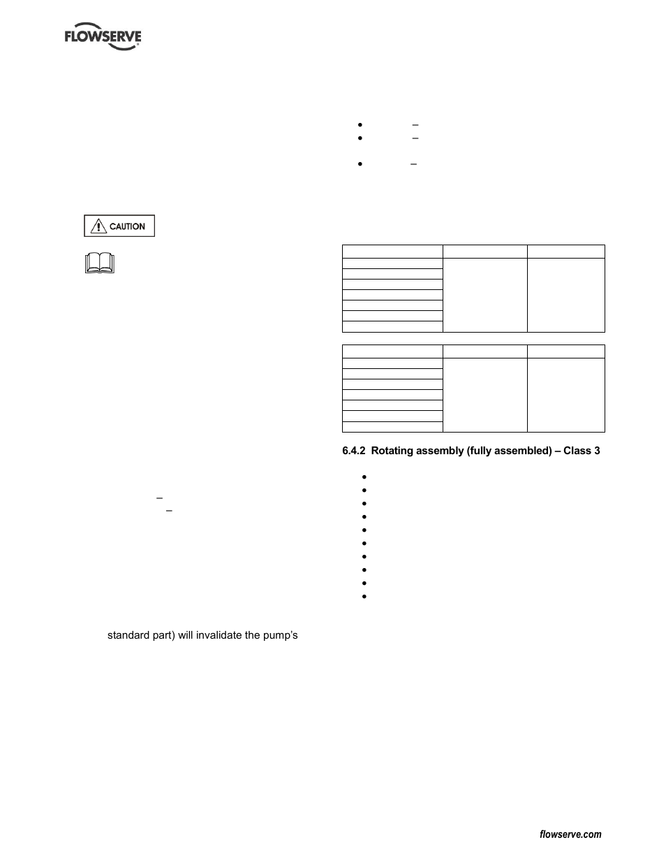 3 spare parts, 4 recommended spares, Ordering spare parts (6.3.1) | Recommended spares (6.4), Replacement parts (6.3 and 6.4), Spare parts (6.3), Storage, spare parts (6.3.2) | Flowserve WMV IDP User Manual | Page 17 / 28