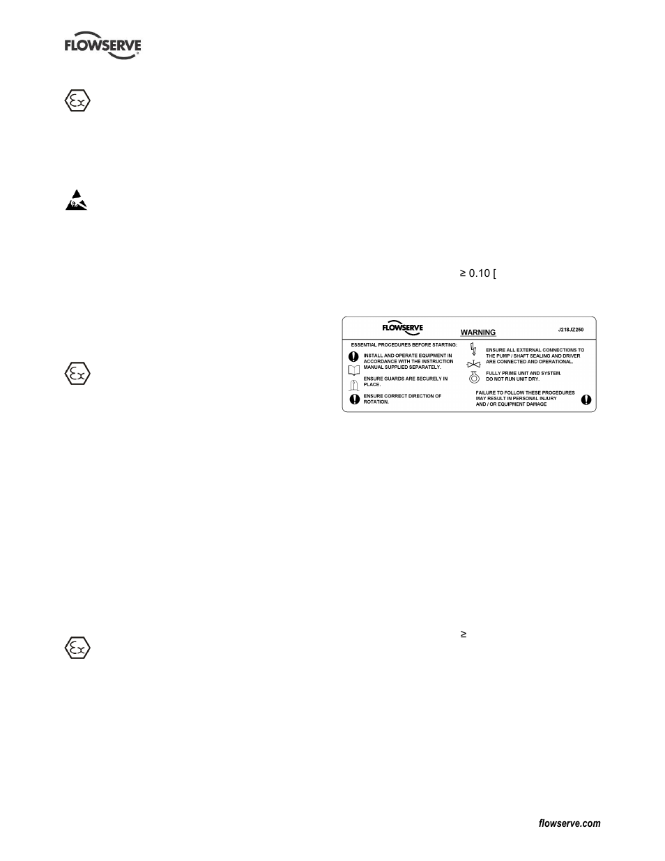7 nameplate and safety labels, 8 specific machine performance, Nameplate (1.7.1) | Safety labels (1.7.2), Specific machine performance (1.8) | Flowserve WMV IDP User Manual | Page 8 / 28