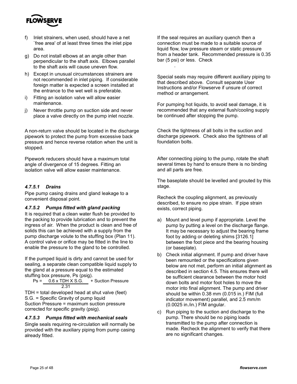Flowserve MARK 3 GROUP 4 User Manual | Page 25 / 48