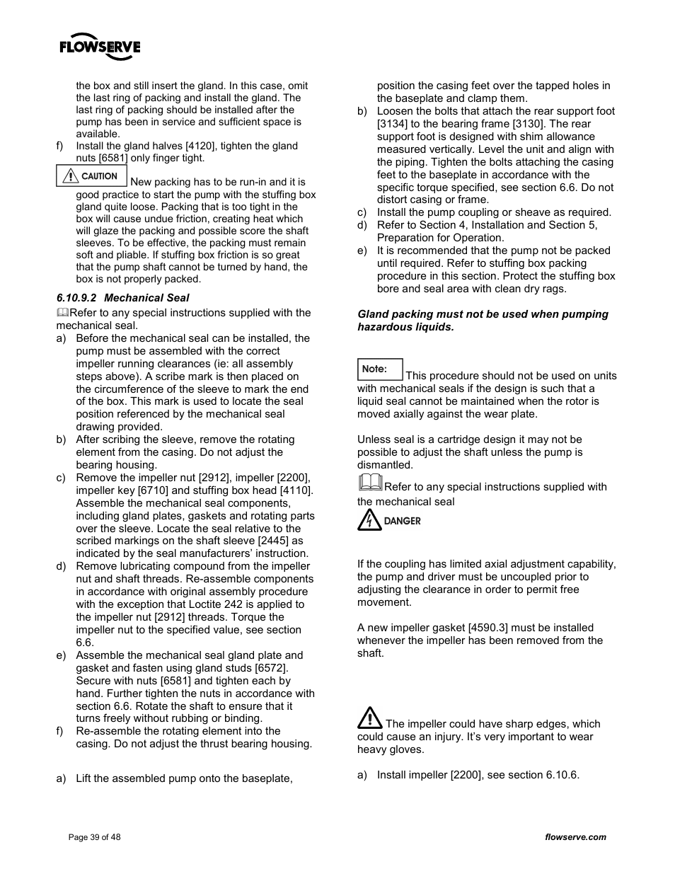 Flowserve MARK 3 GROUP 4 User Manual | Page 39 / 48