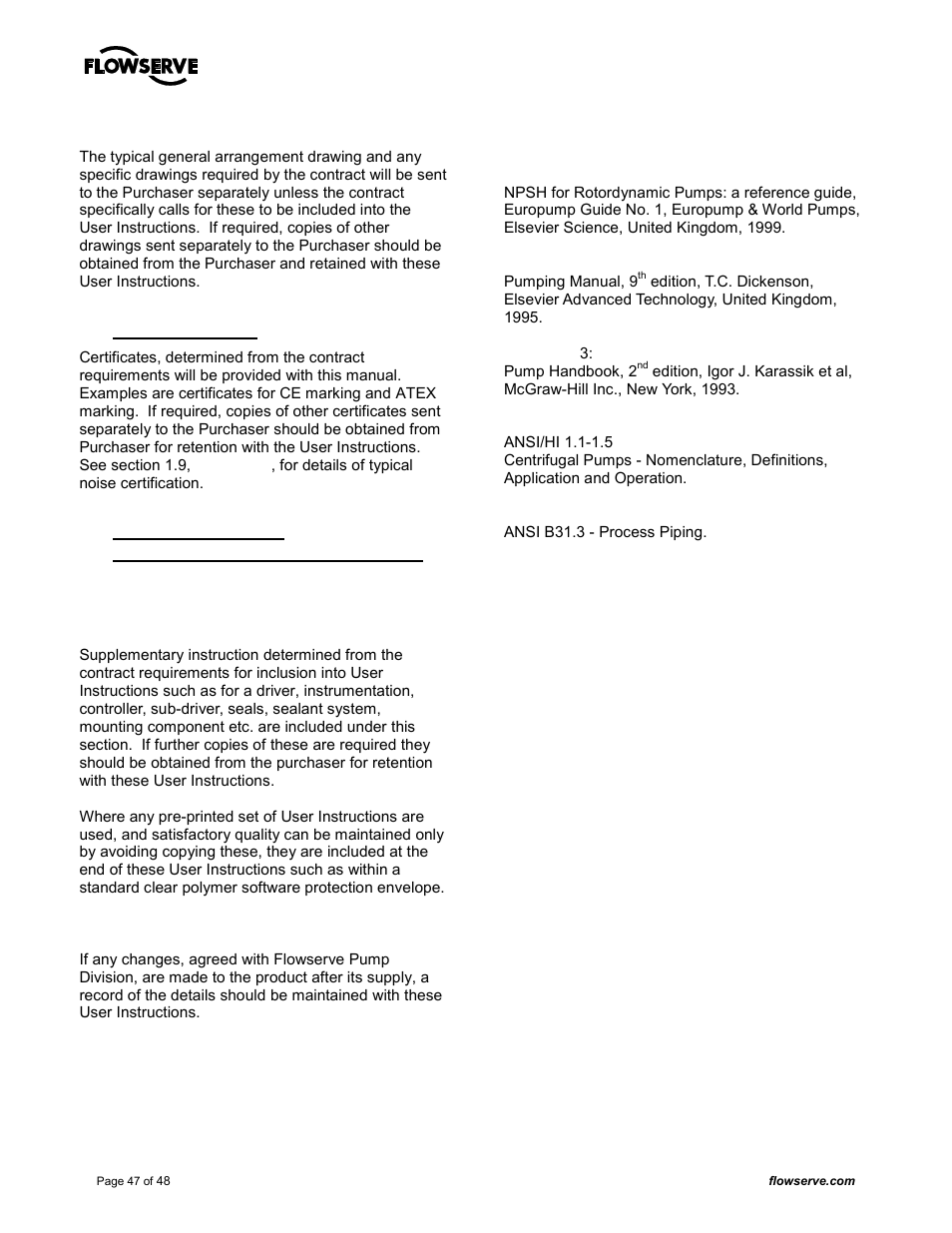 Flowserve MARK 3 GROUP 4 User Manual | Page 47 / 48