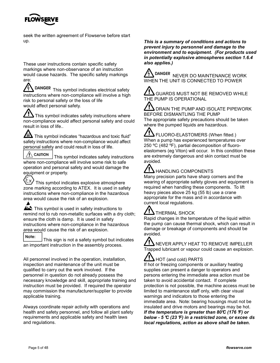 Flowserve MARK 3 GROUP 4 User Manual | Page 5 / 48