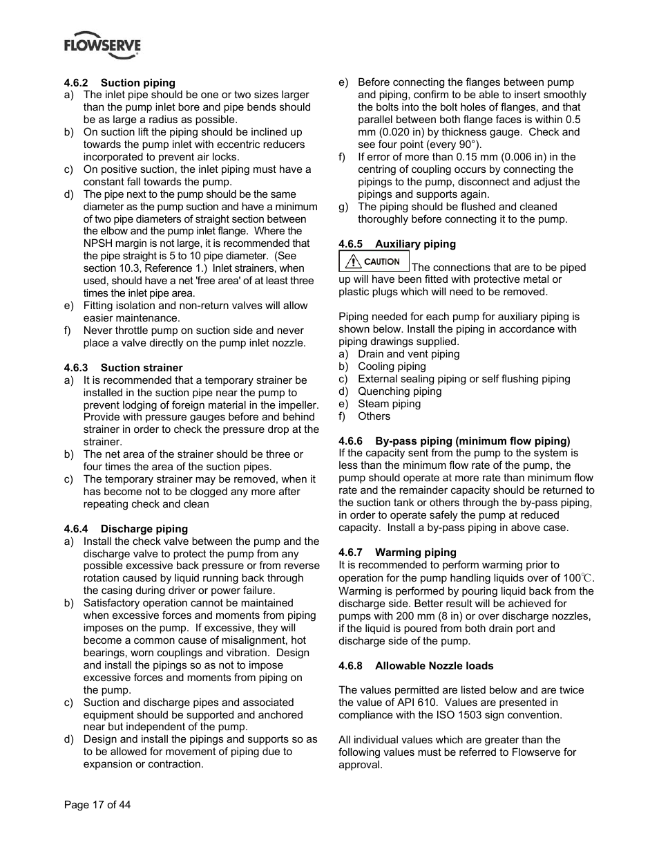 Flowserve BP User Manual | Page 17 / 44