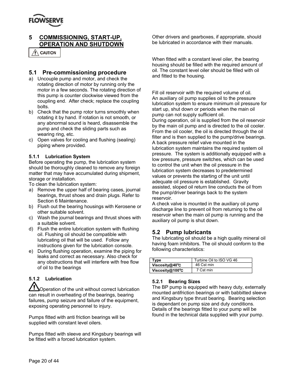Flowserve BP User Manual | Page 20 / 44
