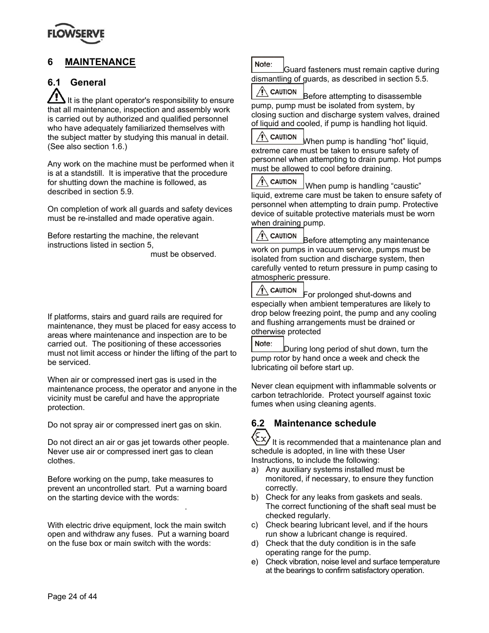 Flowserve BP User Manual | Page 24 / 44