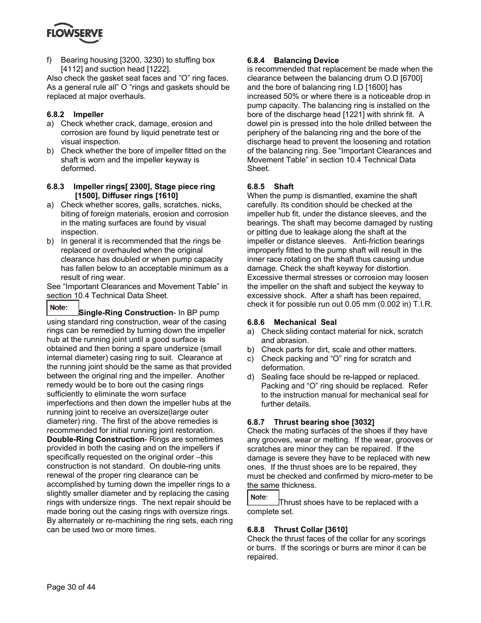 Flowserve BP User Manual | Page 30 / 44