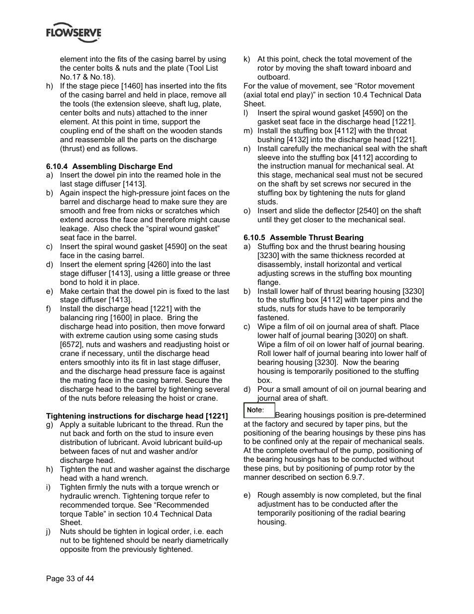 Flowserve BP User Manual | Page 33 / 44