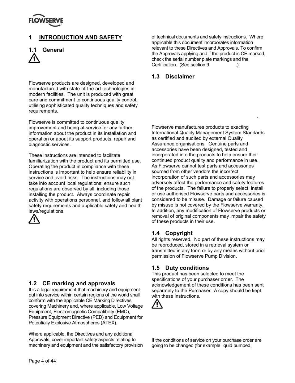 Flowserve BP User Manual | Page 4 / 44