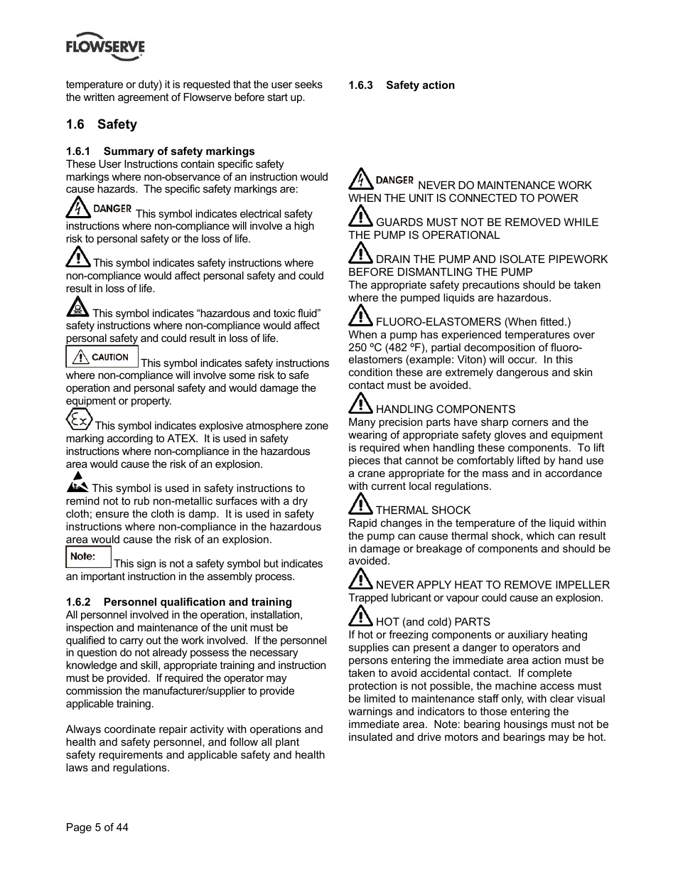 Flowserve BP User Manual | Page 5 / 44