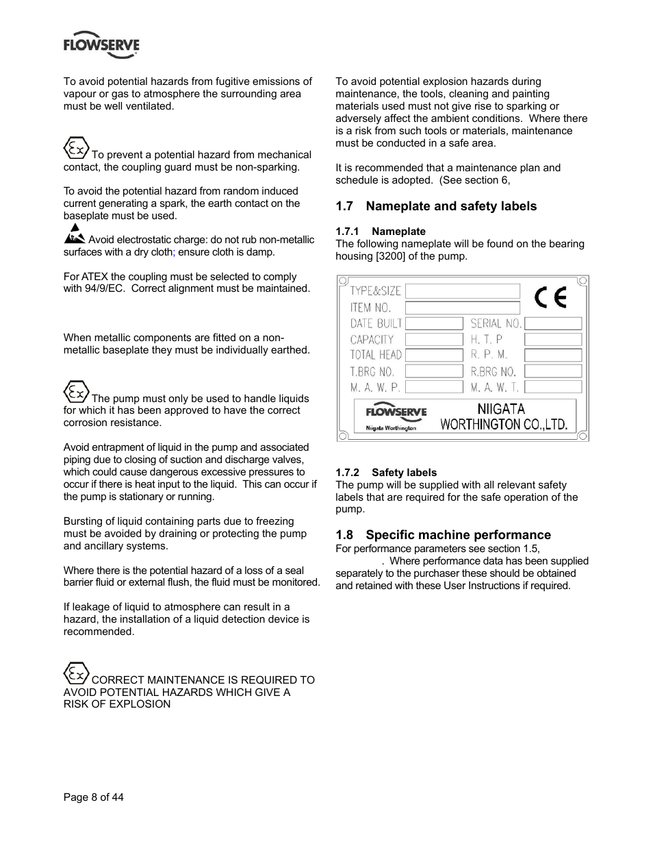 Flowserve BP User Manual | Page 8 / 44