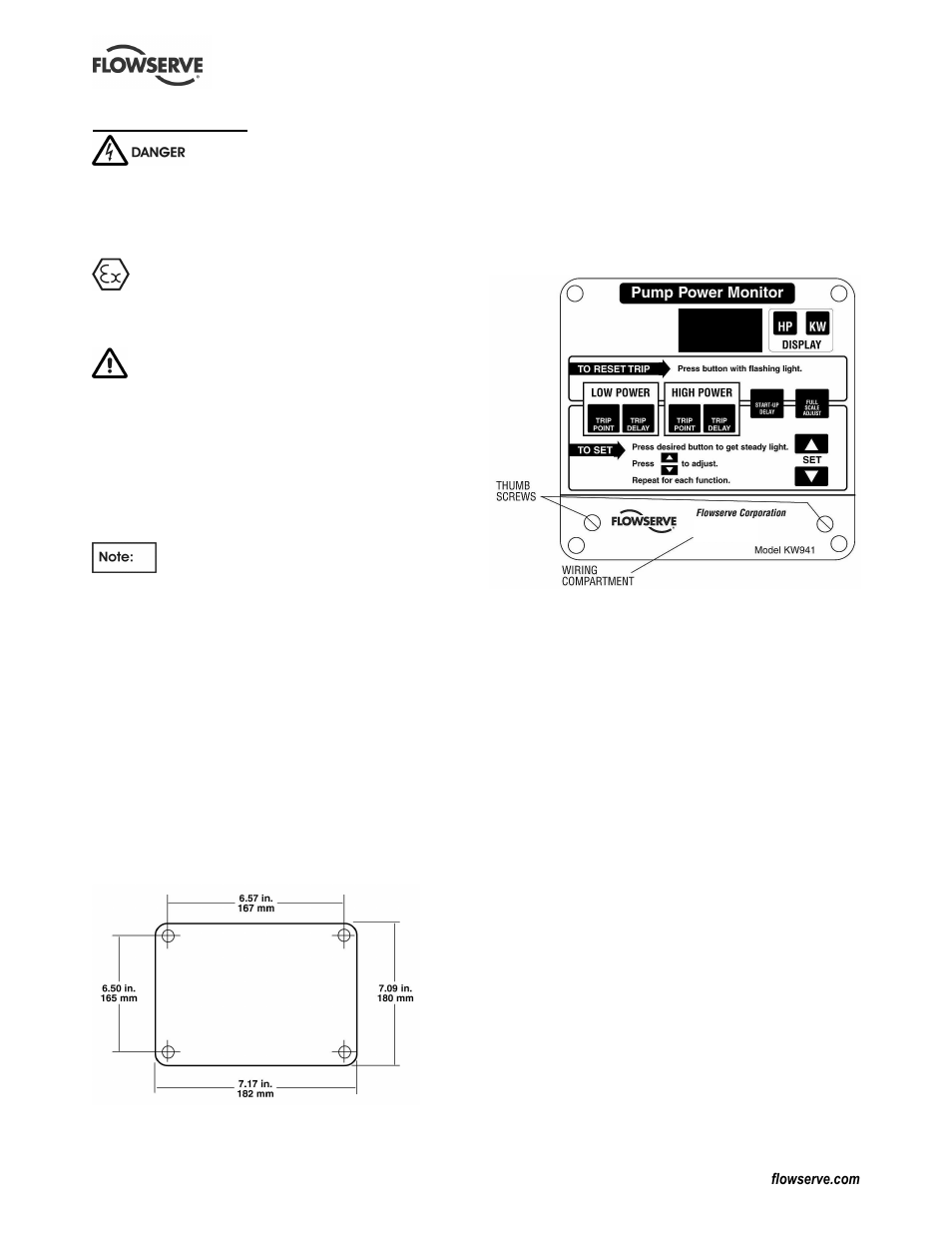 Flowserve KW941 User Manual | Page 8 / 24