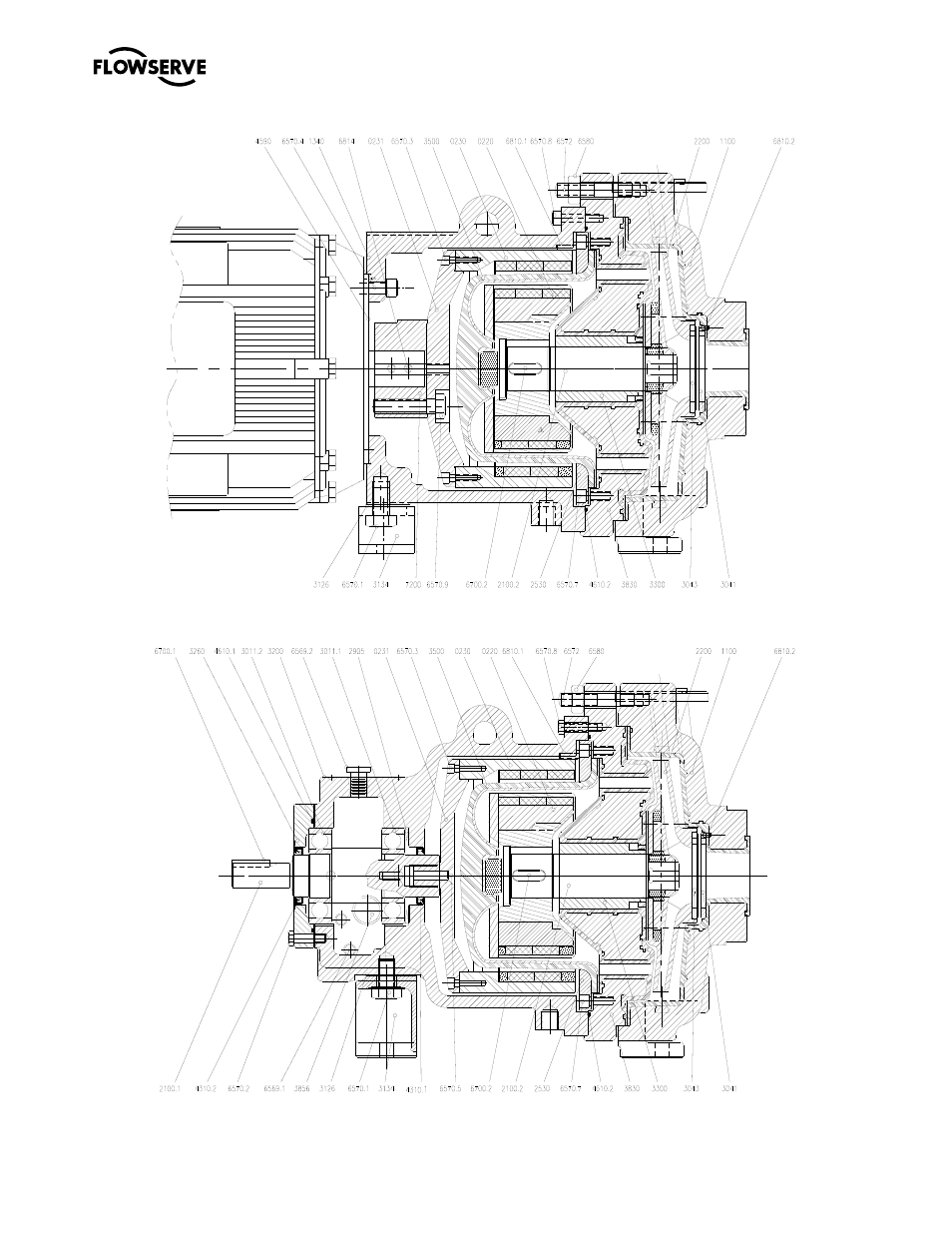 3 polychem group b and 2 close coupled, 4 polychem group b and 2 long coupled | Flowserve M-series PolyChem User Manual | Page 56 / 60
