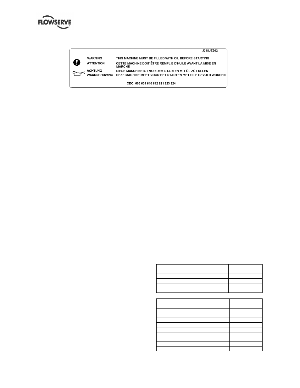 8 specific machine performance, 9 noise level | Flowserve DMX User Manual | Page 8 / 60
