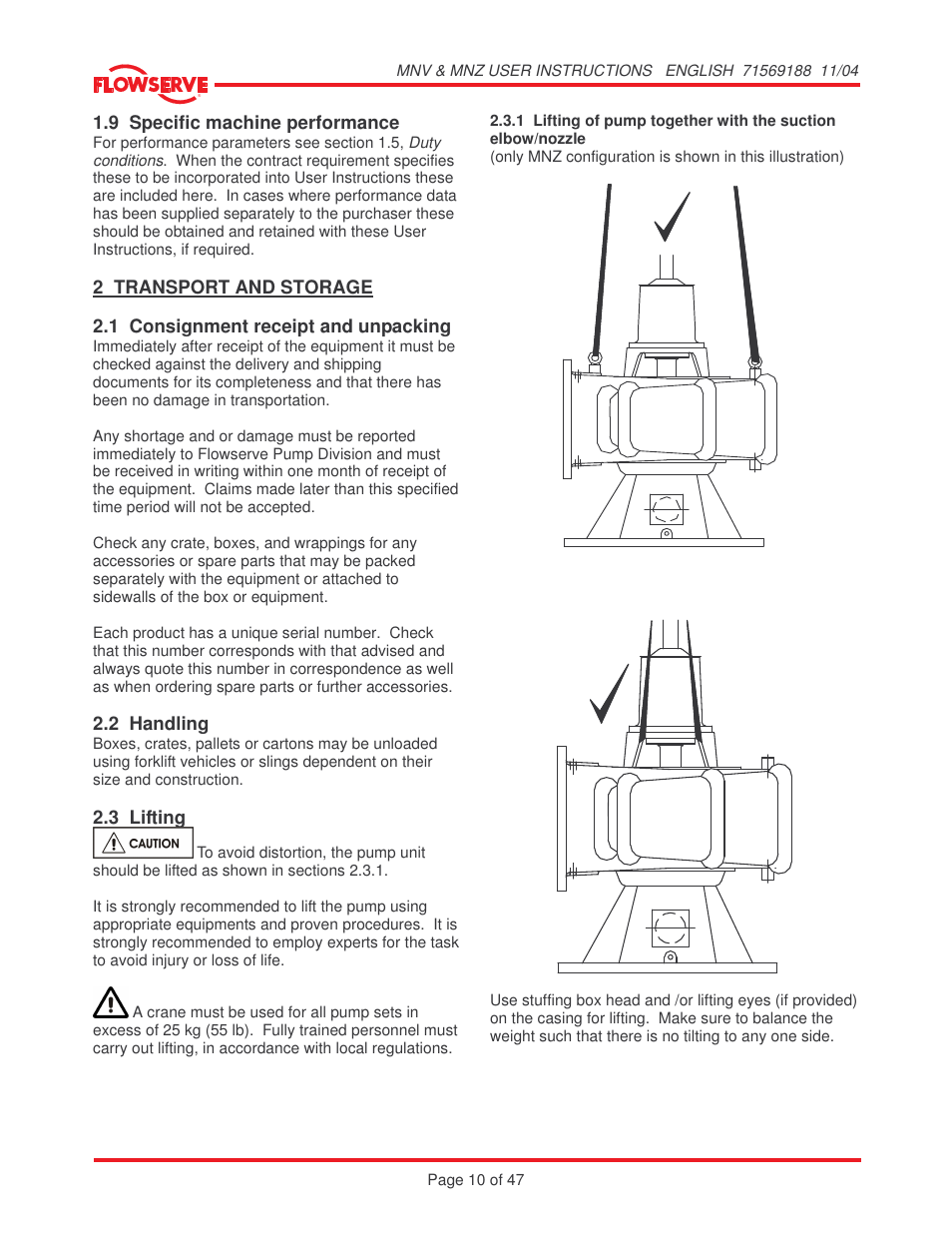Flowserve MNV User Manual | Page 10 / 47