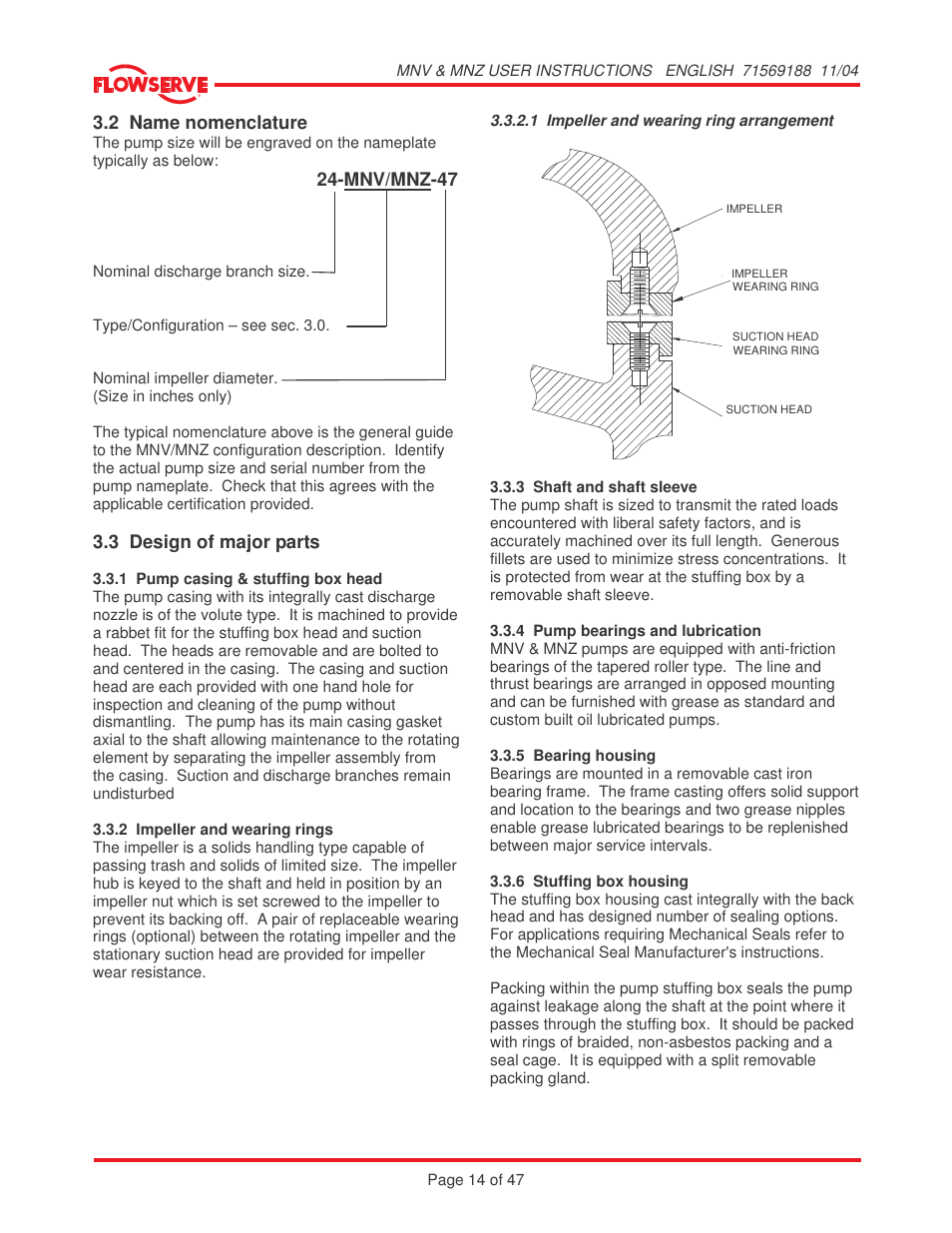 Flowserve MNV User Manual | Page 14 / 47