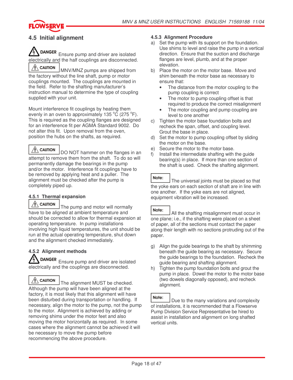 Flowserve MNV User Manual | Page 18 / 47