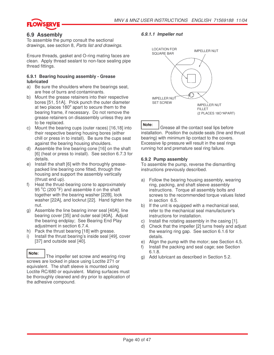 Flowserve MNV User Manual | Page 40 / 47