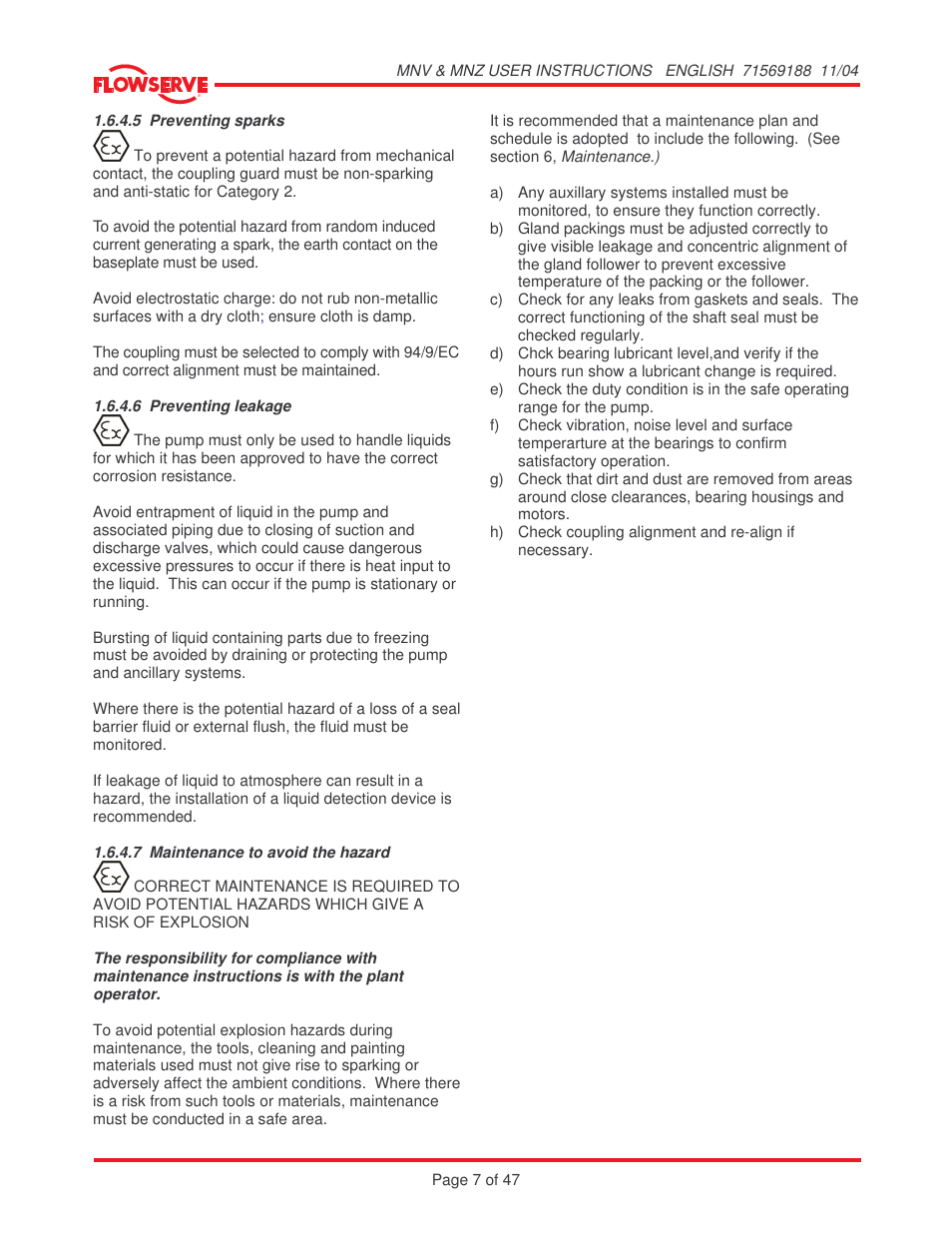 Flowserve MNV User Manual | Page 7 / 47