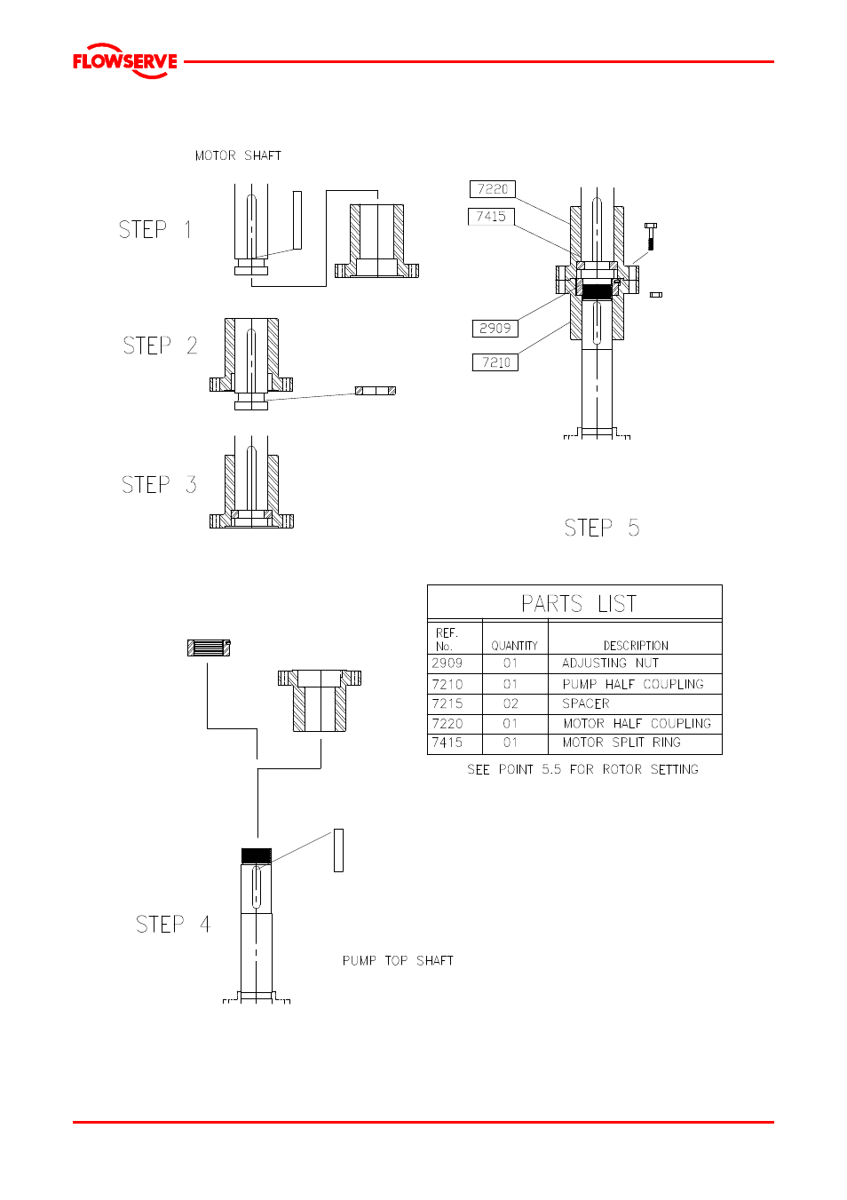 2 coupling assembly drawing | Flowserve VCT User Manual | Page 21 / 34