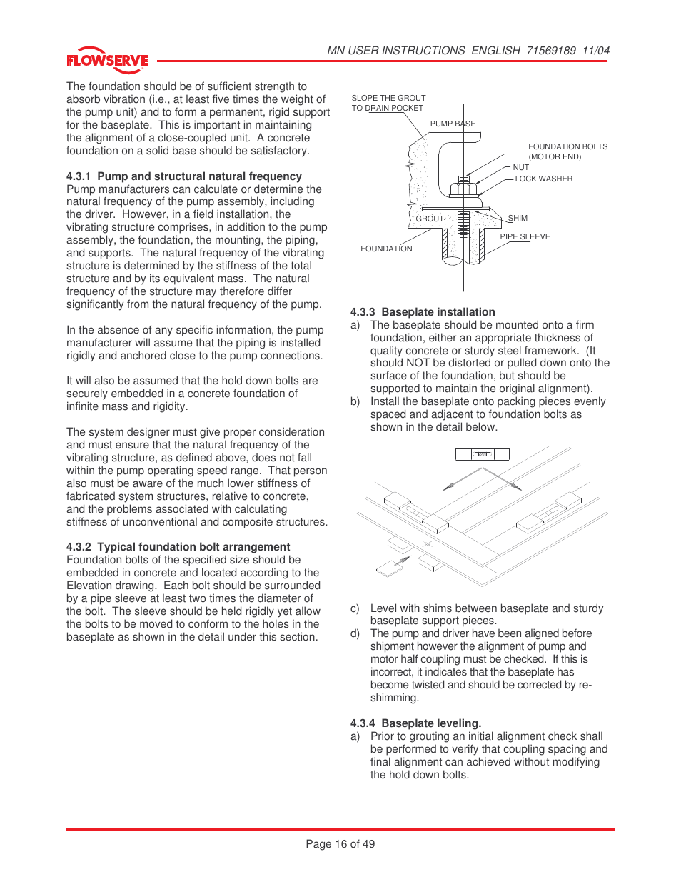 Flowserve MN User Manual | Page 16 / 49
