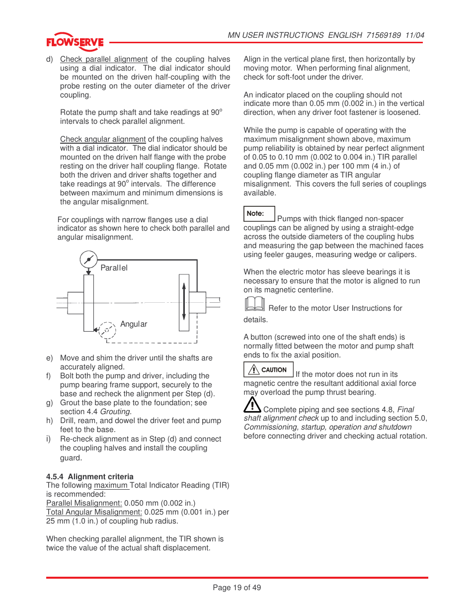 Flowserve MN User Manual | Page 19 / 49