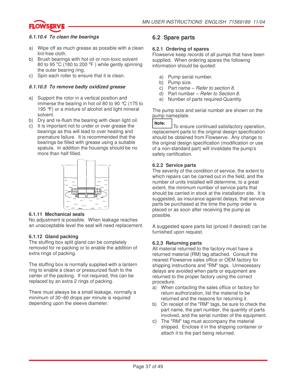 Flowserve MN User Manual | Page 37 / 49