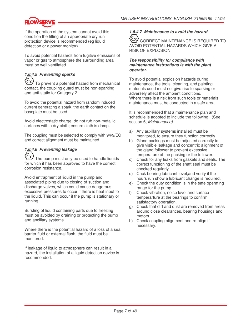 Flowserve MN User Manual | Page 7 / 49