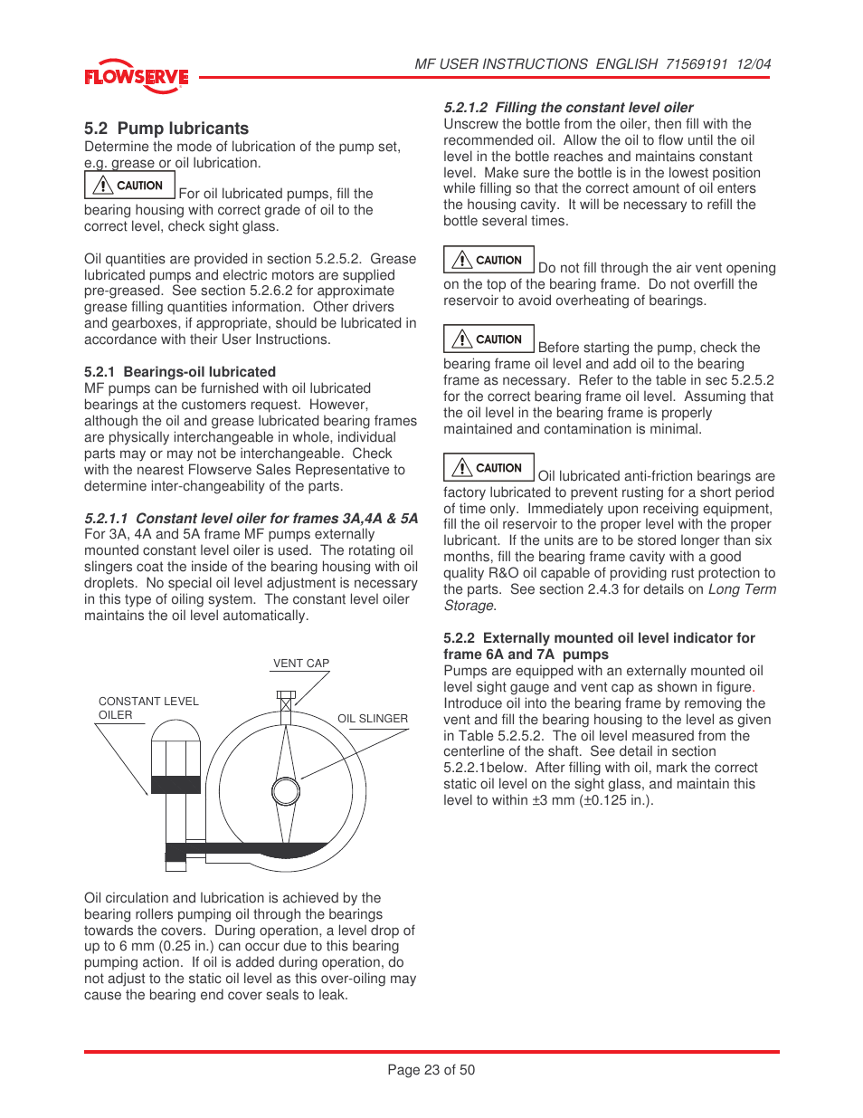 Flowserve MF User Manual | Page 23 / 50