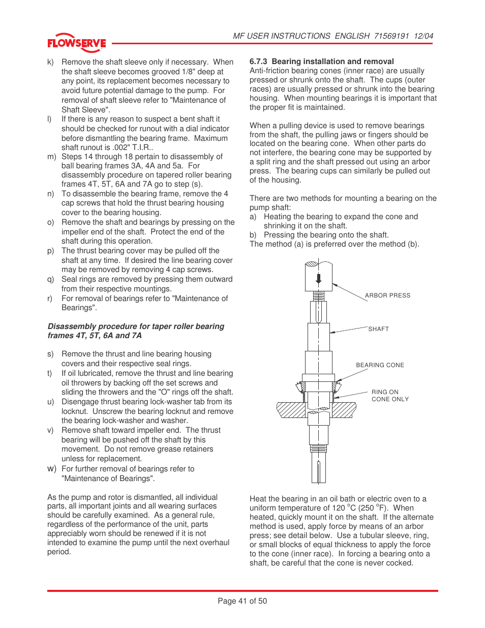Flowserve MF User Manual | Page 41 / 50