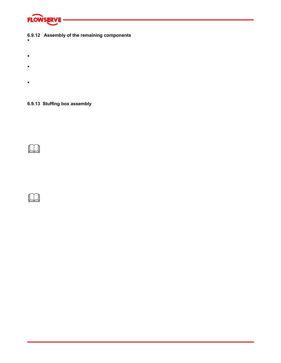 12 assembly of the remaining components, 13 stuffing box assembly, 1 gland packing | 2 component mechanical seal [4200.1, 3 cartridge mechanical seal [4200 | Flowserve LNGT User Manual | Page 36 / 48