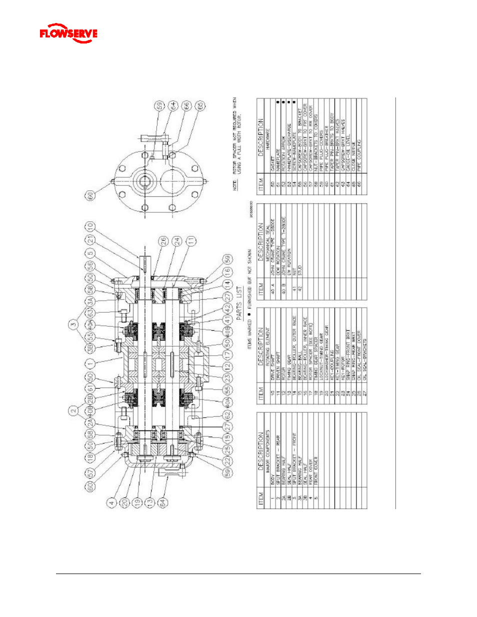 Flowserve Gearex Rotary Gear Pumps External and Internal Bearing User Manual | Page 47 / 50