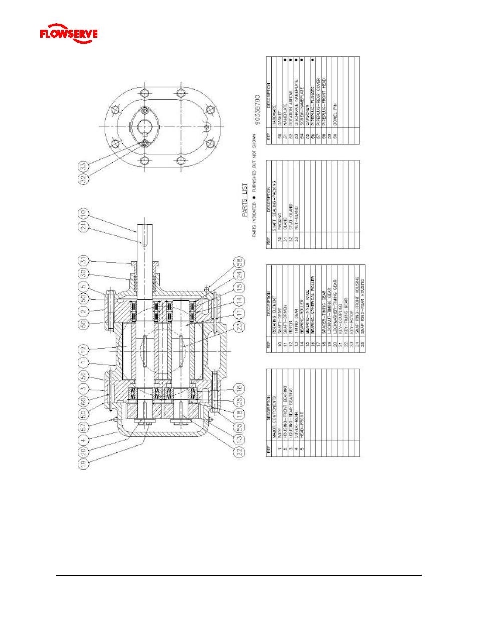 Flowserve Gearex Rotary Gear Pumps External and Internal Bearing User Manual | Page 48 / 50