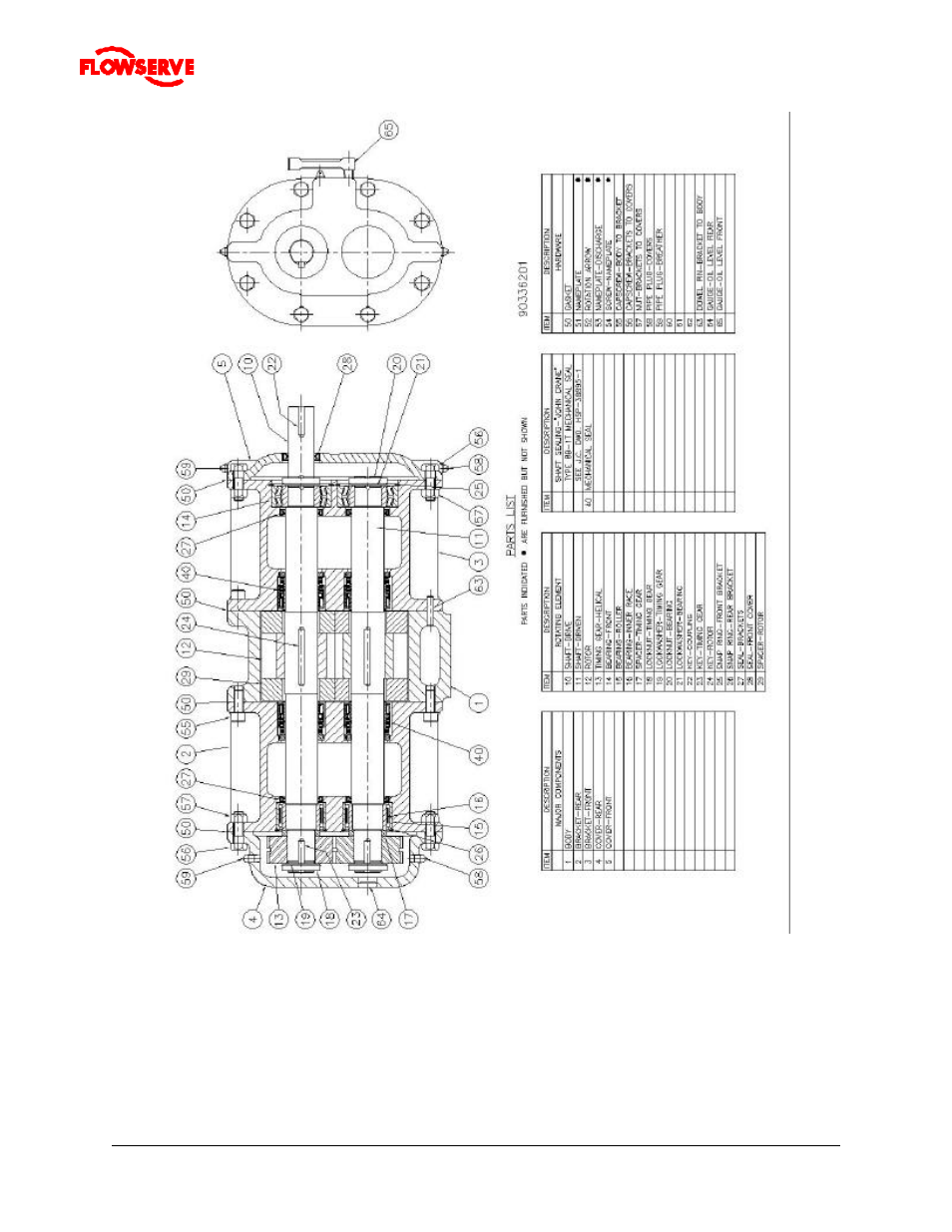 Flowserve Gearex Rotary Gear Pumps External and Internal Bearing User Manual | Page 49 / 50