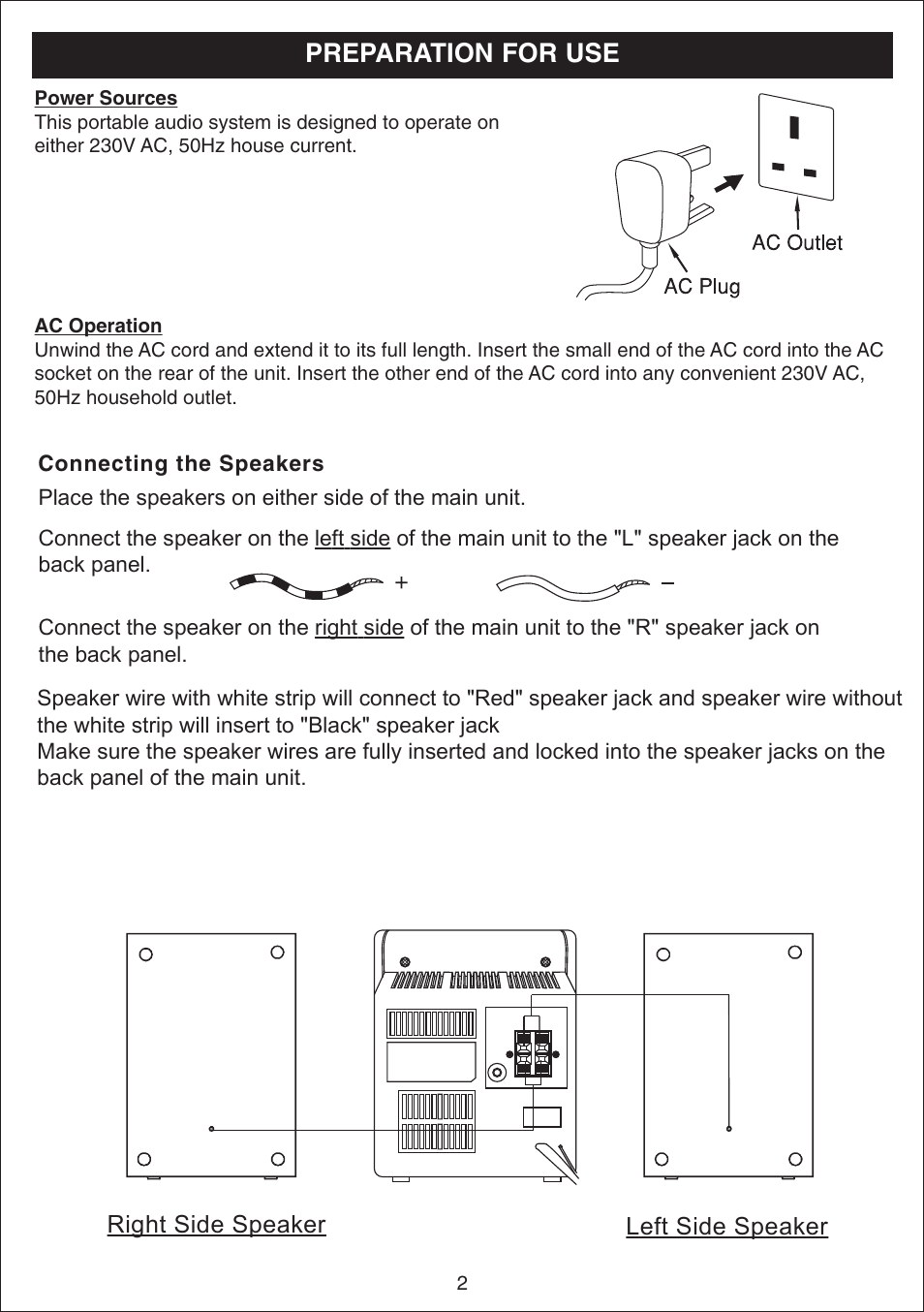 Preparation for use | Curtis IP1500UK User Manual | Page 3 / 17