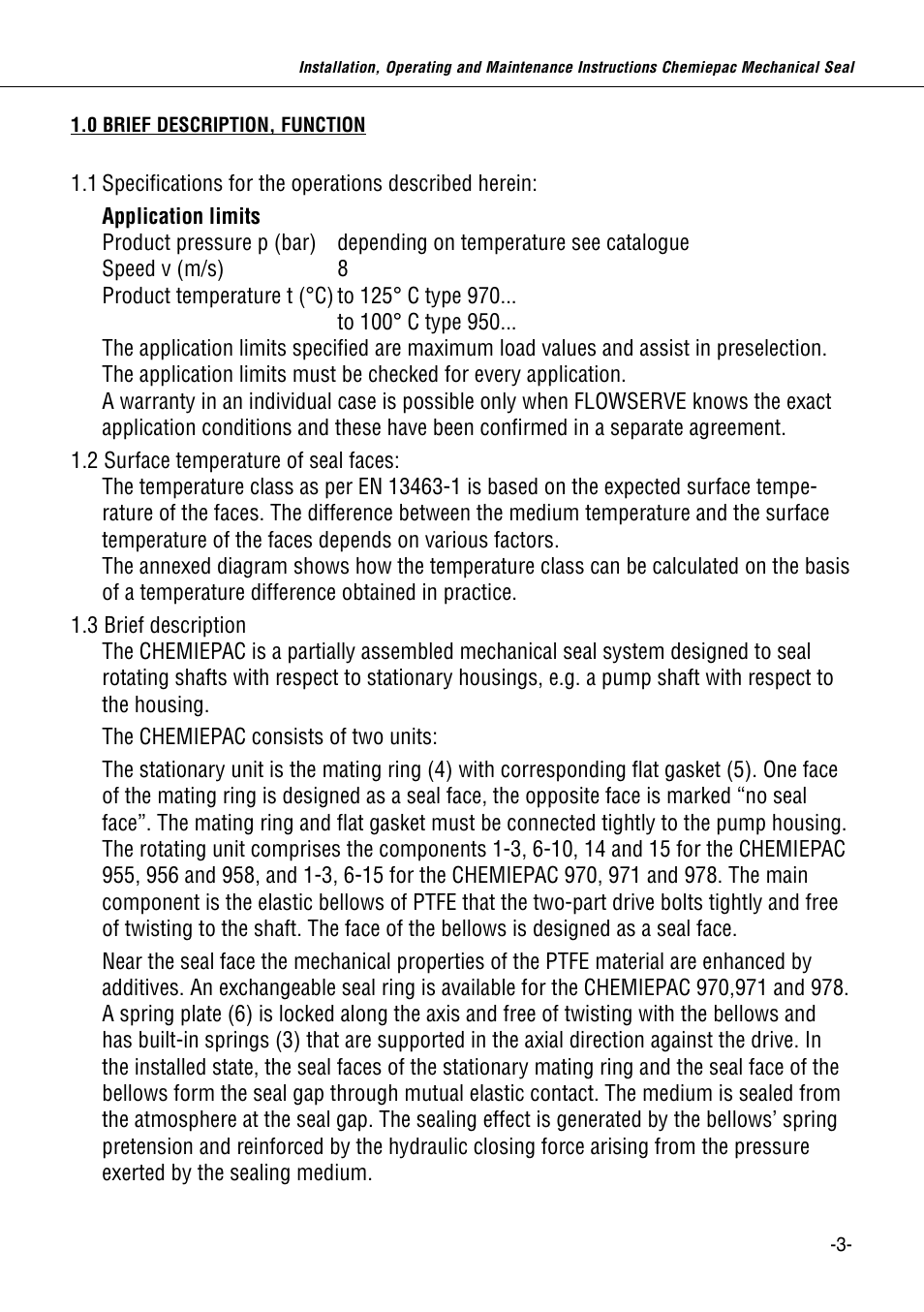 Flowserve 955 Chemiepac User Manual | Page 3 / 12