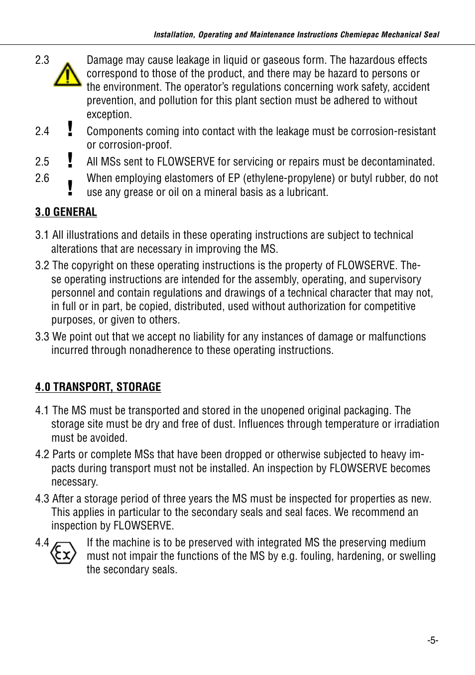 Flowserve 955 Chemiepac User Manual | Page 5 / 12