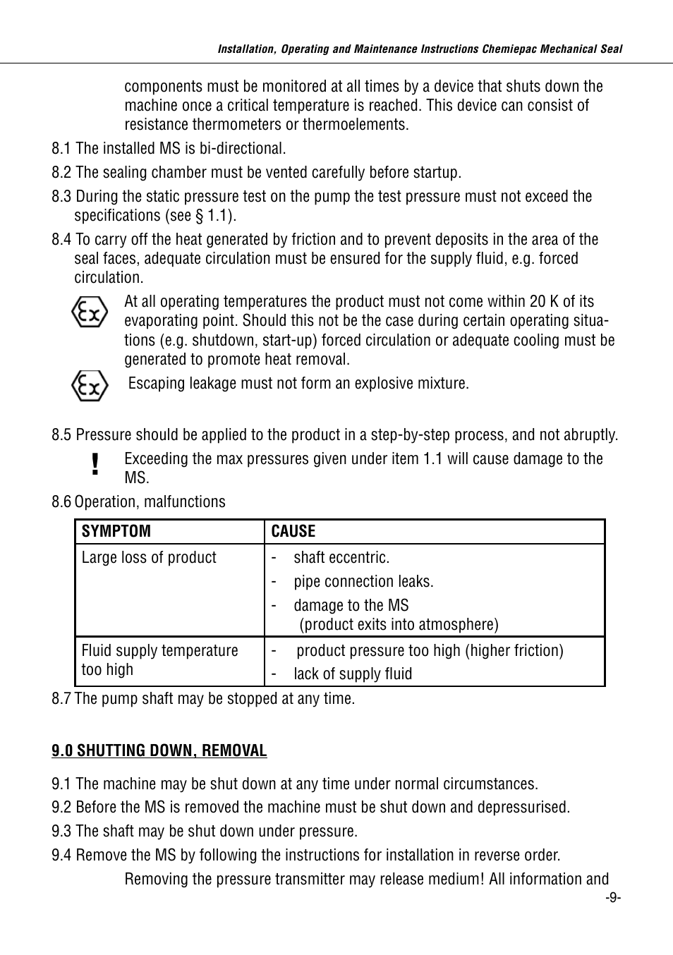 Flowserve 955 Chemiepac User Manual | Page 9 / 12