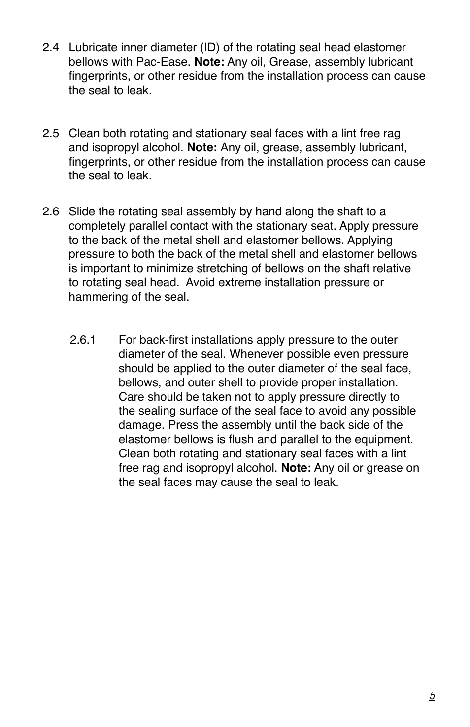 Flowserve Pac-Seal Type 16 User Manual | Page 5 / 8