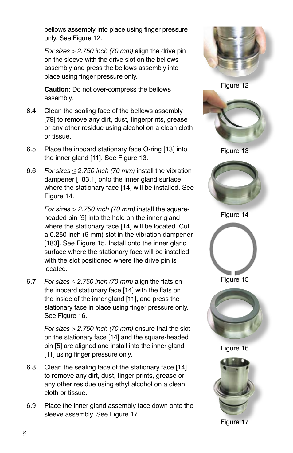 Flowserve ISC2
 Dual metal bellows sea User Manual | Page 8 / 12