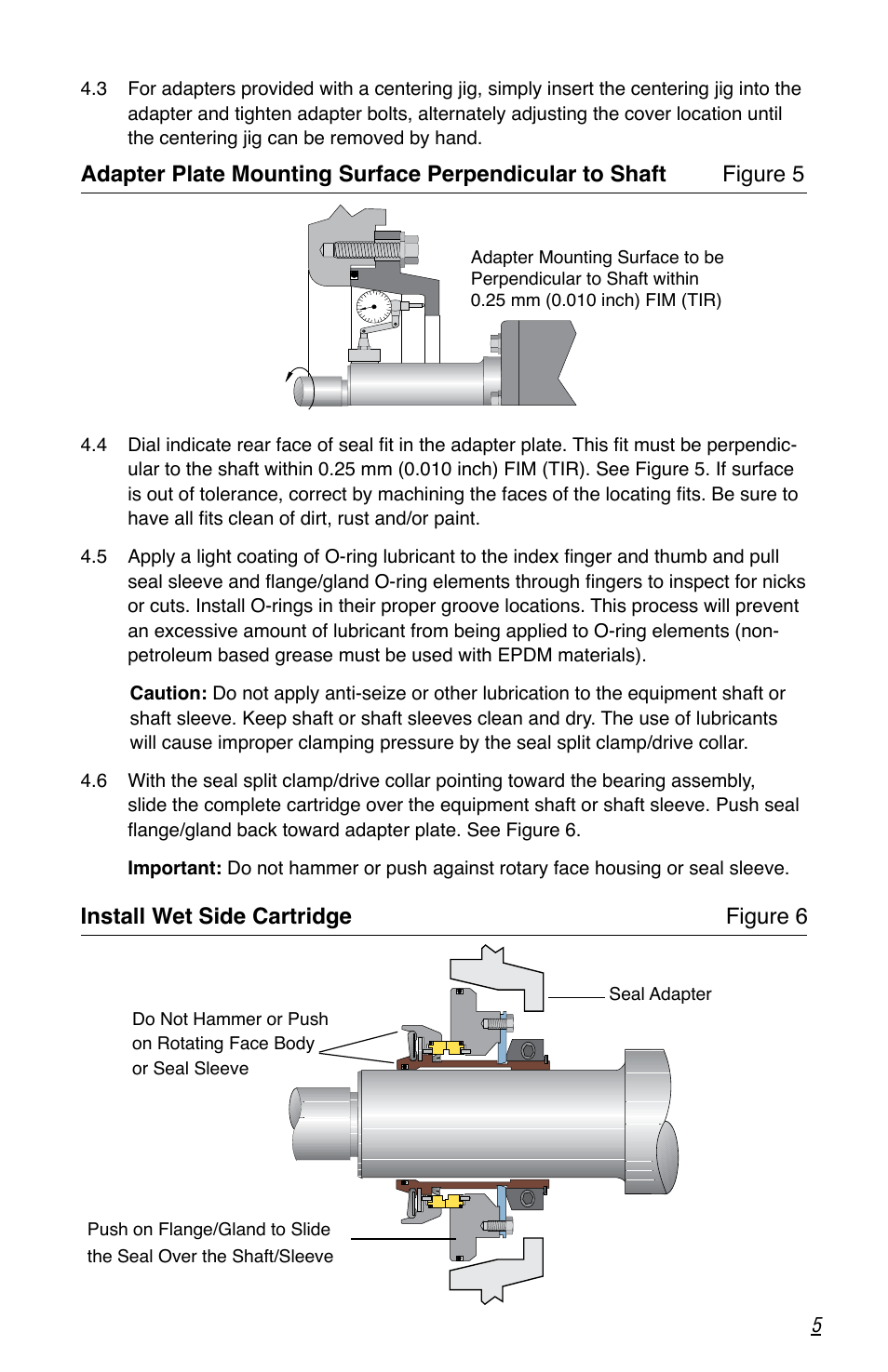 Install wet side cartridge figure 6 | Flowserve SLC Series Interseal User Manual | Page 5 / 12