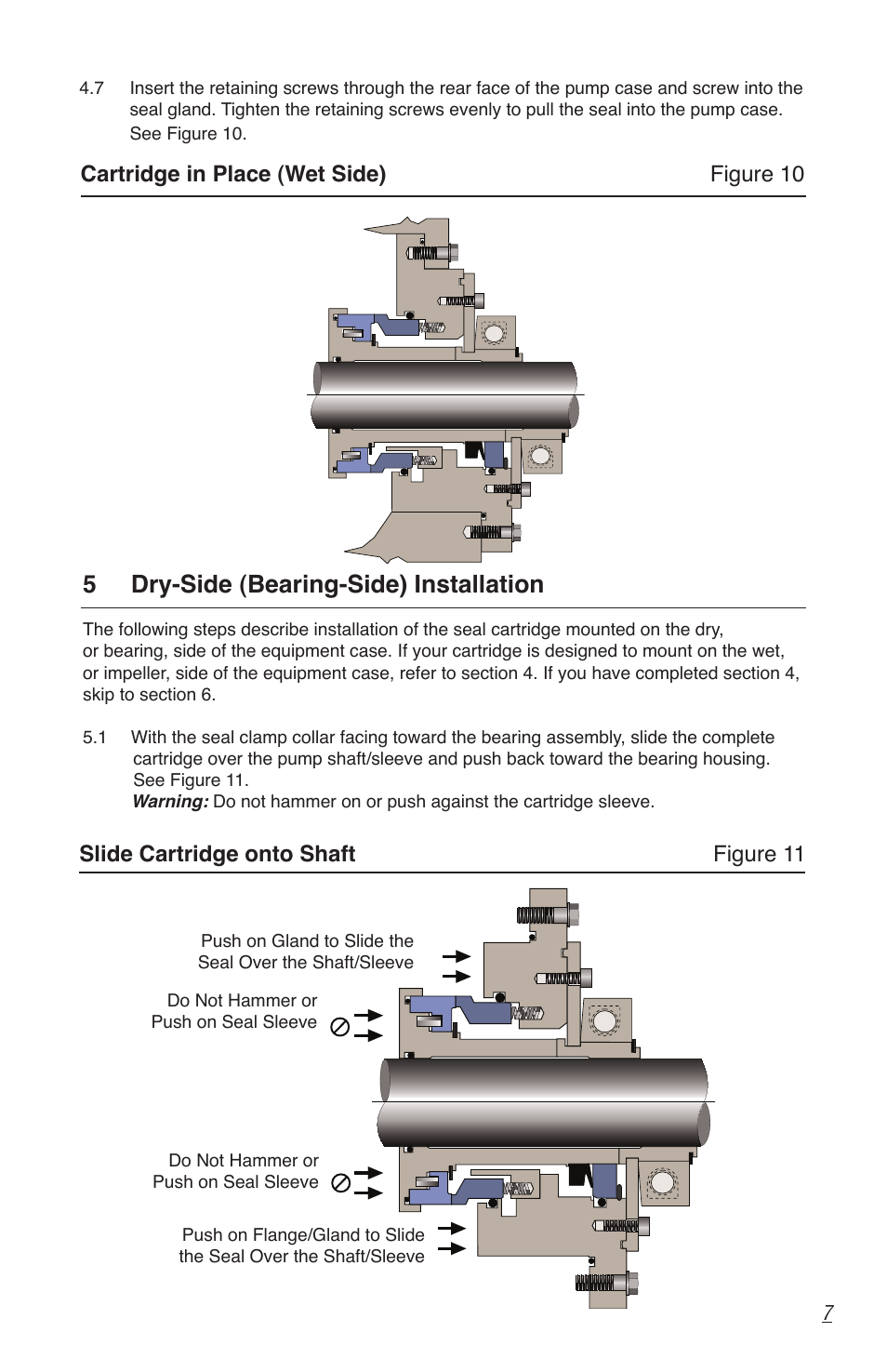 5 dry-side (bearing-side) installation | Flowserve SLM-6000 User Manual | Page 7 / 12