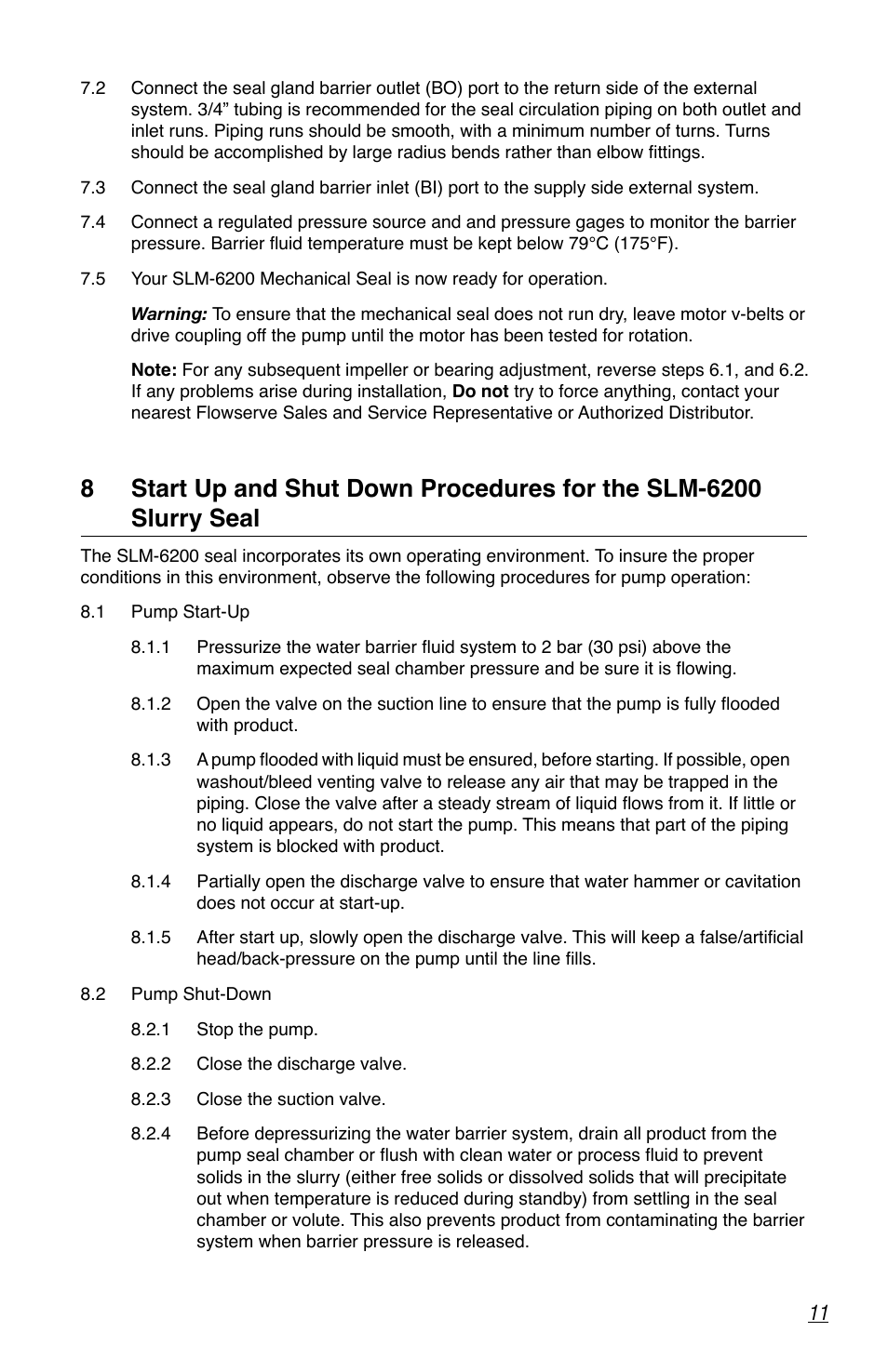 Flowserve SLM-6200 User Manual | Page 11 / 12