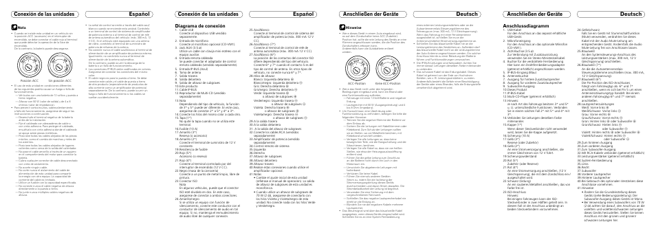 Diagrama de conexión, Anschlussdiagramm | Pioneer DEH-P700BT User Manual | Page 5 / 7