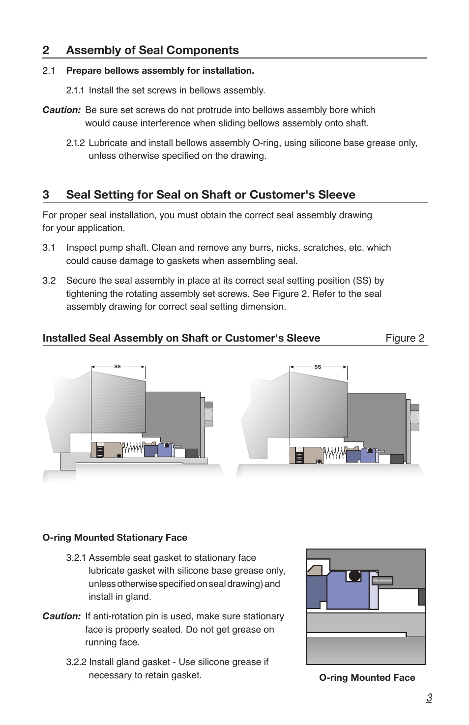 2 assembly of seal components | Flowserve X Series BW Seals User Manual | Page 3 / 8