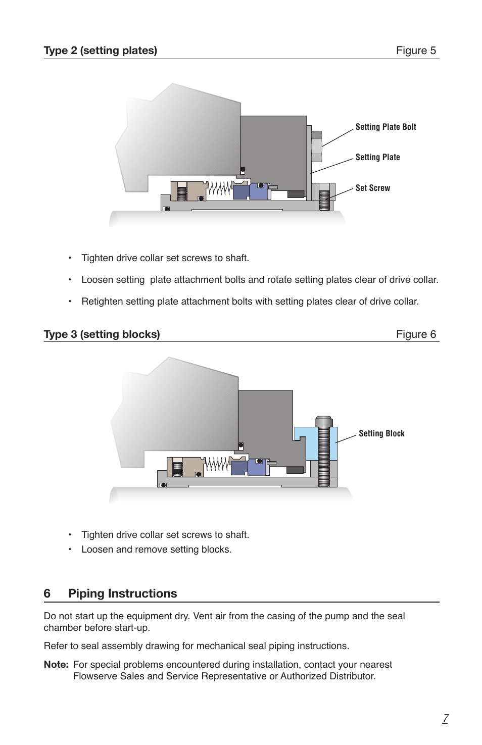 6 piping instructions | Flowserve X Series BW Seals User Manual | Page 7 / 8