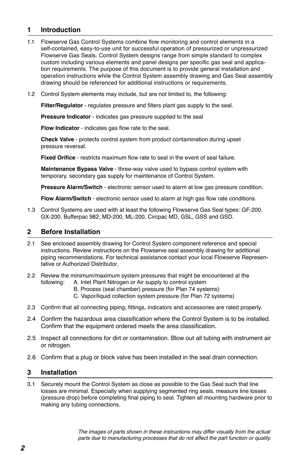 Flowserve Gas Barrier Control System User Manual | Page 2 / 4