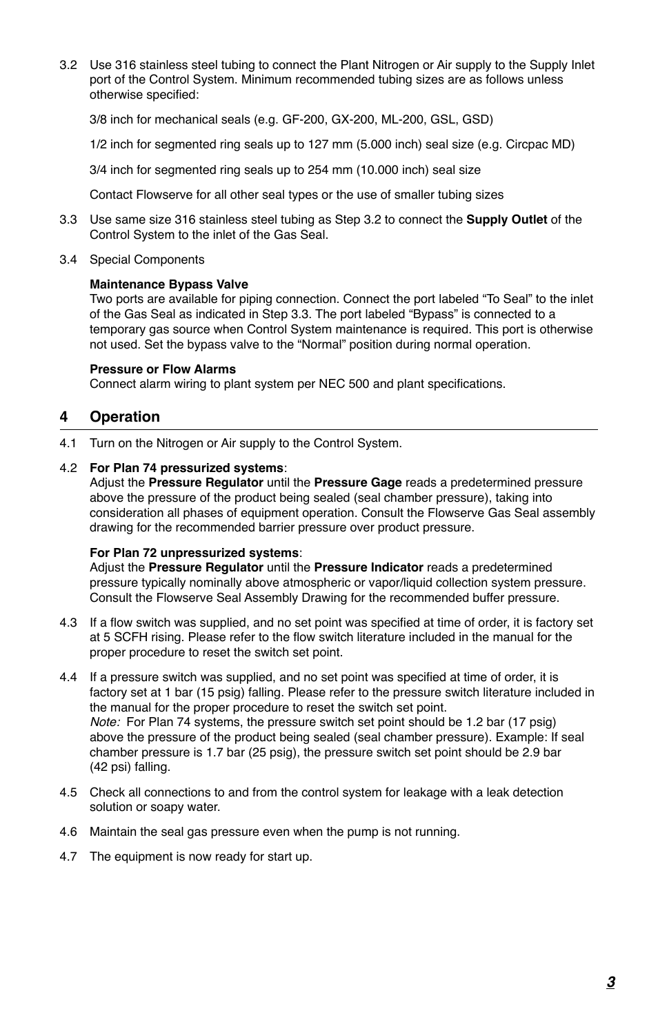 Flowserve Gas Barrier Control System User Manual | Page 3 / 4
