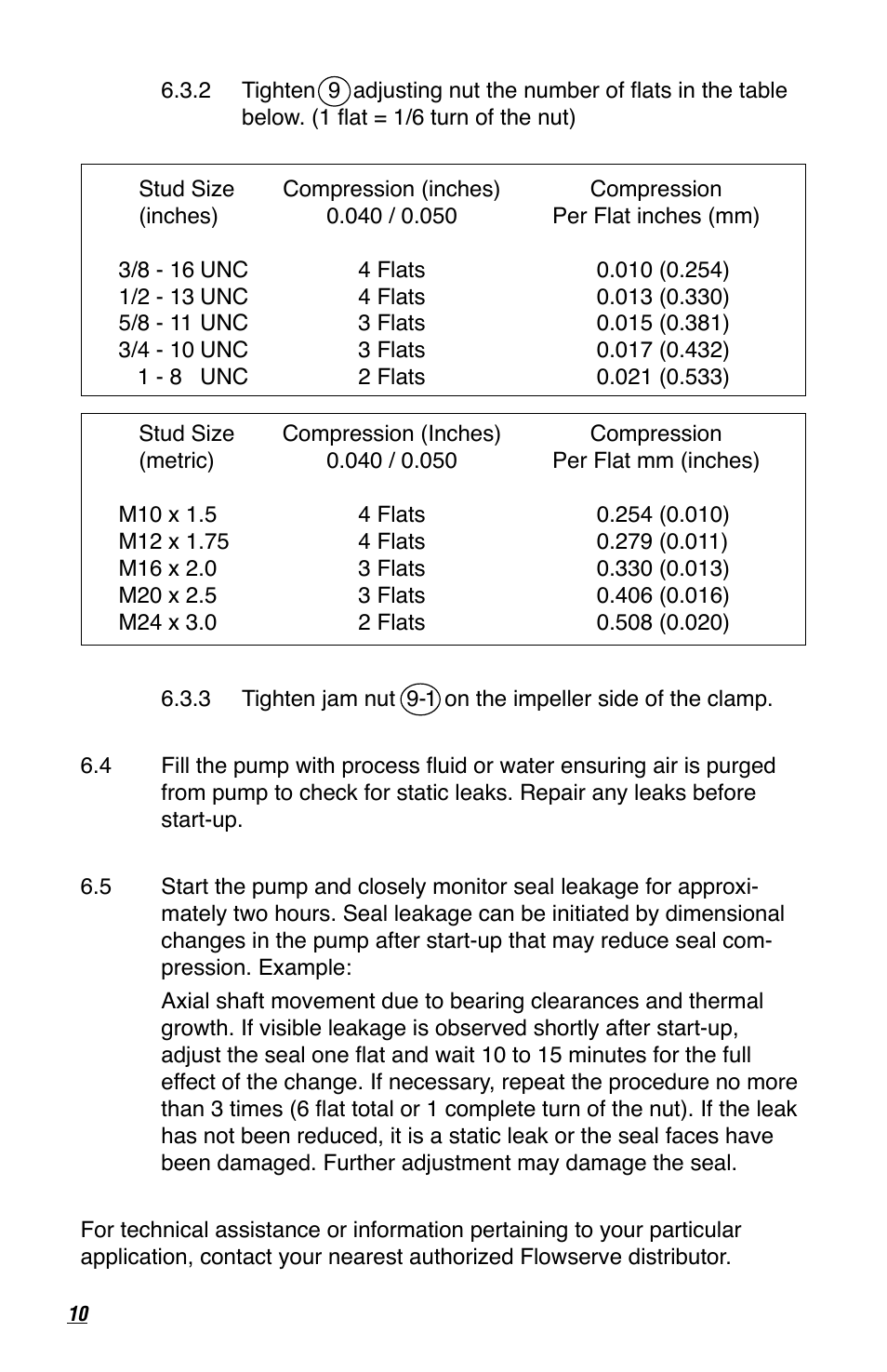 Flowserve RIS Seal User Manual | Page 10 / 12